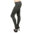thumbnail image 2 of Vivian's Fashions Long Leggings - Cotton/Stirrup, Misses Size (Charcoal, XS), 2 of 3