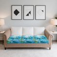 thumbnail image 2 of COEQINE Stretch Couch Cushion Cover Fitted Sectional Sofa Slipcover with Elastic Bottom Armchair Couch Cover Replacement Furniture Protector, 3 Pieces, Sea Turtle Starfish Blue, 2 of 8