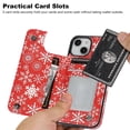 thumbnail image 3 of Funda tipo cartera HAOPINSH para iPhone 13 6.1 con tarjetero Papá Noel, 3 of 6