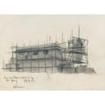 thumbnail image 3 of Karl Wiener 14x11 Black Modern Framed Museum Art Print Titled - Construction of the Crematorium Near Graz (1931), 3 of 5