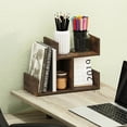 thumbnail image 2 of Furinno HERMITE Desk Organizers and Accessories, Office Organization, Desk Top Book Shelf, for Office Supplies, Office Desk Accessories, Amber Pine, 2 of 4