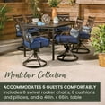 thumbnail image 4 of Hanover Montclair 7 Pcs Steel Outdoor Dining Set Seats 6, Navy Blue, 4 of 21
