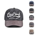 thumbnail image 4 of New York Alphabet Embroidery Baseball Cap – Adjustable Washed Hat for Men Womens, 4 of 4