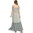 thumbnail image 3 of Flying Tomato Women's Bohemian Floral V- Neckline Maxi Dress (S, Ivory), 3 of 5