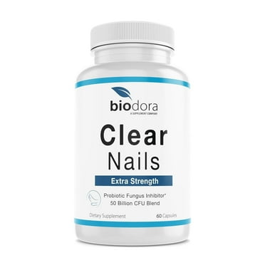 'Biodora' Clear Nails - Extra Strength - Probiotic Fungus Inhibitor - 50 Billion CFU 60 Capsules