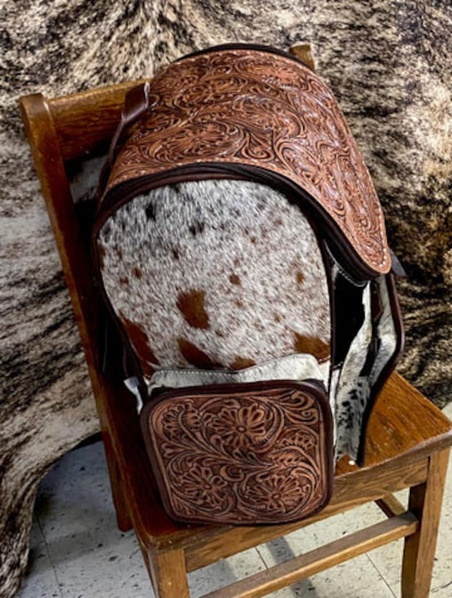 Western cowhide Backpack, Large Leather Backpack, Cowhide Backpack, Cowhide Purse Leather Backpack for Women, Diaper Bag for women