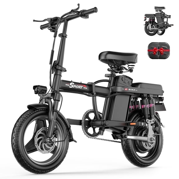 ASKGO F9 Adult Folding Electric Bike, 1200W 25 MPH 25 Miles, 48V 13Ah Removable Battery, Meets Daily Commuting,Going Out and Playing,Give the best gift,Folding Ebike for Adult with Two Seats,UL2849