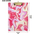 thumbnail image 3 of FMSHPON Pink Yellow Clipboard Hardboard Wood Nursing Clip Board and Pull for Standard A4 Letter 13x9 inches, 3 of 5
