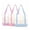 B, variant on 3Pcs Reusable Canvas Shopping Tote with Zipper Closure and Front Pocket, Durable Daily Carry Bag for Grocery and Everyday Use