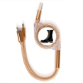 thumbnail image 1 of De los hombres de negro botas altas silueta patron Cable de carga telescópico múltiples USB tres en uno, 1 of 3