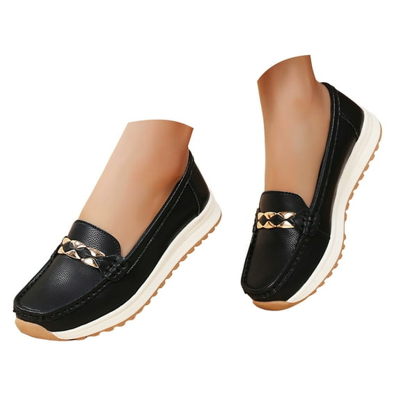 YLYL Women's Wide Width Loafers Comfortable Lightweight Soft Sole Slip on Mocassins Driving Walking Shoes