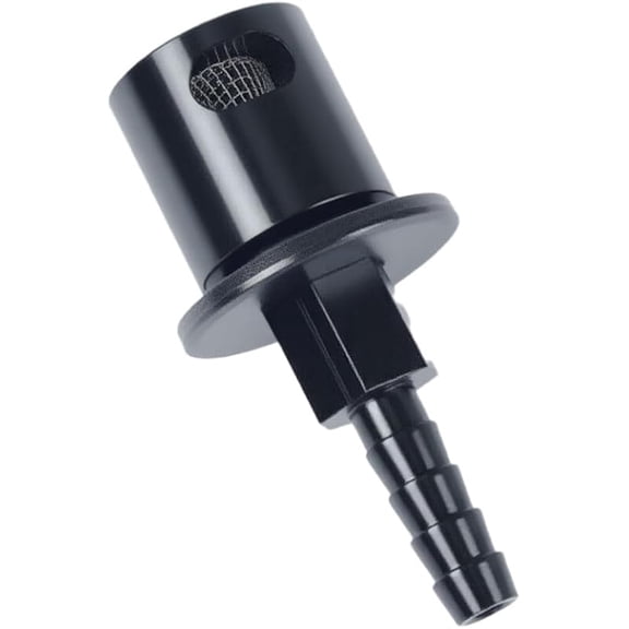 Automotive Fuel Tank Vent Roll Over Valve Off-Road ATV UTV - External Remote Rollover Breather Check Valve, 5/16 Hose Barb Fitting (Black)