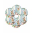 thumbnail image 7 of 15 Inch Round Placemats Set of 6, Easter Non Slip Heat Insulation PP Table Mats, Spring Bunny Colorful Floral Eggs Wooden Plank Washable Place Mats for Kitchen Dining Party Table Decor, 7 of 7