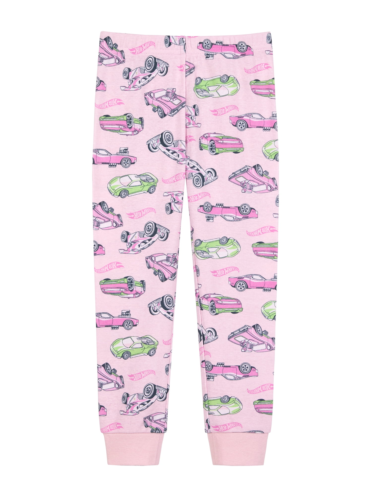 Hot Wheels Girls Cotton Short Sleeve Sleep Top and Pants Pajama Set, 2-Piece, Sizes 4-10