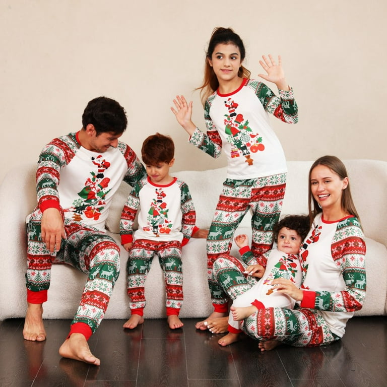 Miyanuby Matching Christmas Pjs for Family Christmas Costumes for Adults  Kids Toddlers Baby - Family Christmas PJs Matching Sets 