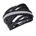 thumbnail image 3 of Lafonn Pave Glam Sterling Silver Platinum Plated Lassire Black Ring (2.37 CTTW), 3 of 5