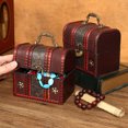 thumbnail image 3 of Caja de almacenamiento de joyería ANGGREK vintage Cofre del Tesoro Con asa Decorativa, 3 of 7