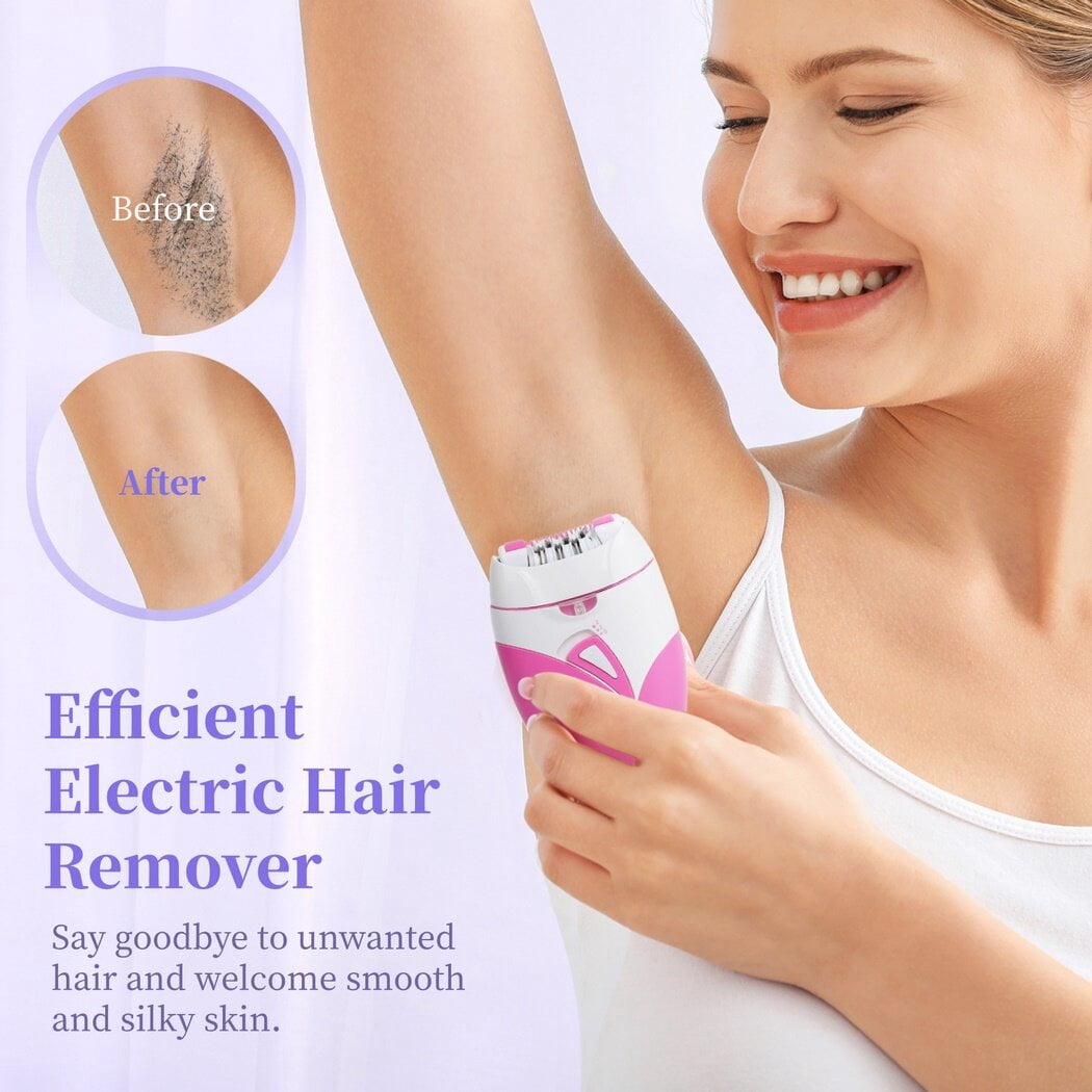 Electric Epilator with LED Light, Cordless Hair Remover, Portable