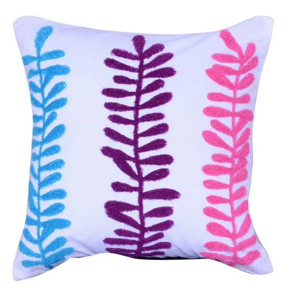 A&B Home Embroidered Throw Pillow, Multicolor, 18 by 18-Inch