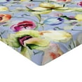 thumbnail image 4 of Ambesonne Floral Fitted Sheet, Pop Blossoms Spring Love Art, Twin XL Size, Ceil Blue and Yellow Green, 4 of 5