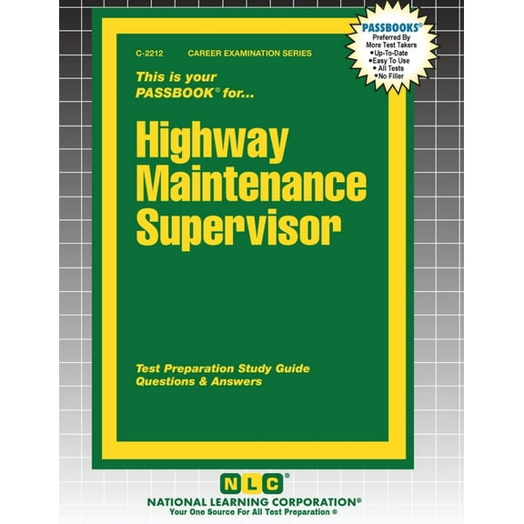 Career Examination Highway Maintenance Supervisor, Book 2212, (Paperback)