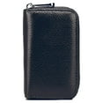 thumbnail image 3 of RFID Credit Card Holder Genuine Leather Credit Card Wallet with Zipper, 3 of 5