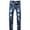 Dark Blue, variant on Men's Skinny Slim Fit Stretch Straight Leg Fashion Jeans Pants Black 32