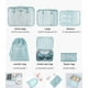 6Pcs Pliable Voyage Cubes d'Emballage, Sacs de Rangement Imperméables avec Boucle et Maille Design – image 5 sur 7