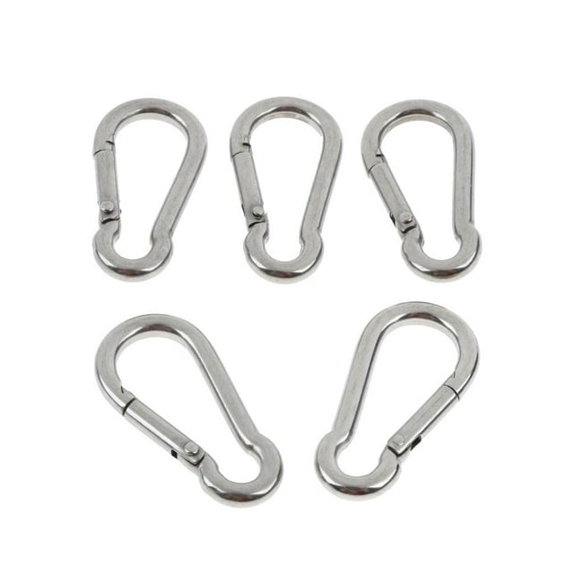 Mosquetón Cola Forma de Pera Acero Inoxidable 5 uds 4mm HMS