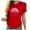 Red, variant on Lolmot Breast Cancer Gift Shirts for Women Pink Ribbon Letter Print Crew Neck Short Sleeve Tops Breast Cancer Awareness T-Shirt