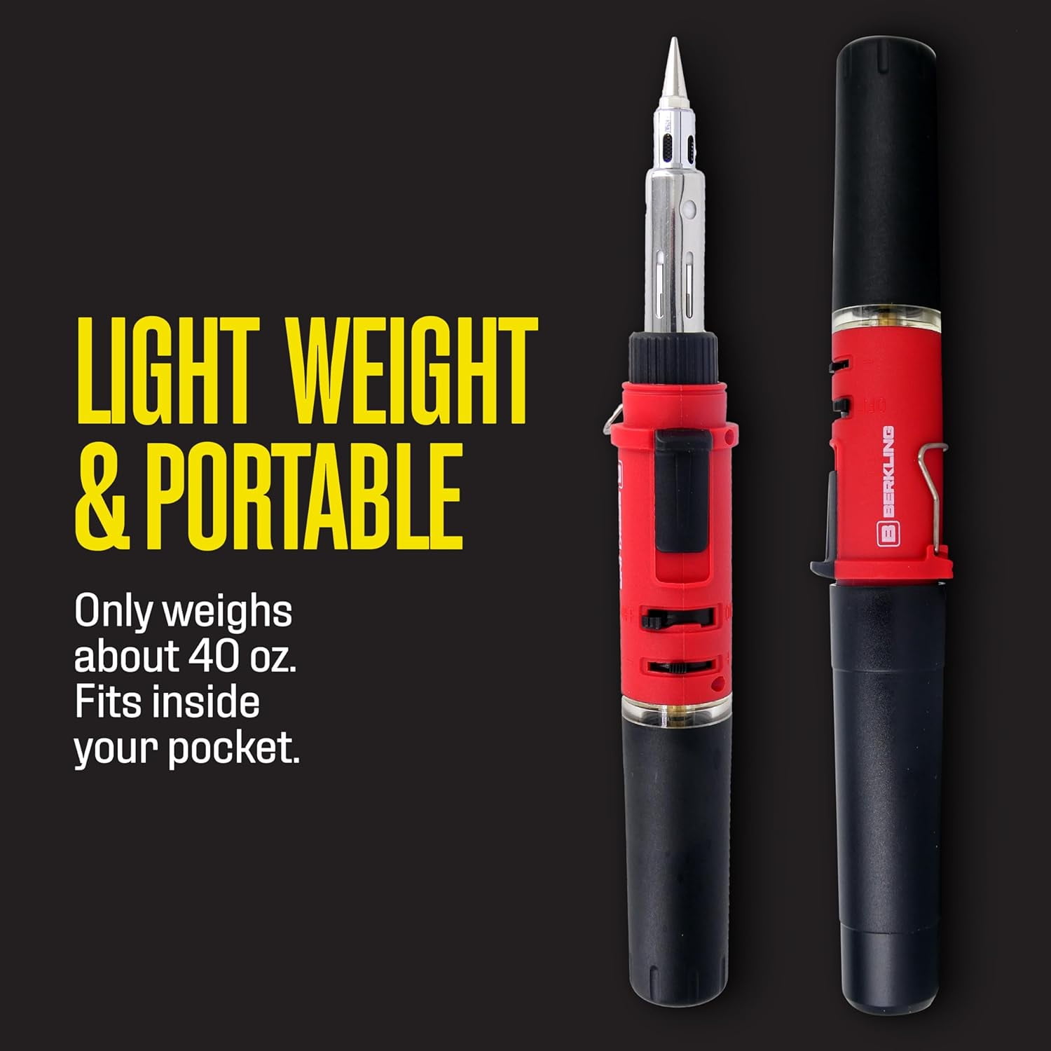 Berkling 3-in-1 Cordless Butane Soldering Iron, Heat Gun, Mini Torch - Self-Ignite, Wireless, Rechargeable
