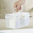 thumbnail image 2 of 2pcs Multipurpose Storage Box Home Use Transparent Medical Box Storage Container, 2 of 9