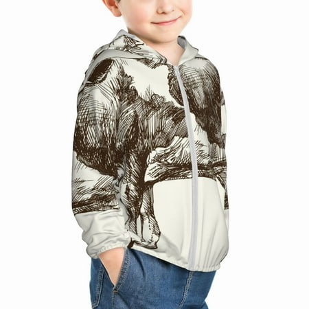

Uemuo Cow 1 Pattern Rash Guard for Boys Girls Long Sleeve Swim Shirts UPF 50+ UV Sun Protection Hooded Fishing Shirt with Pocket for Kid-18 Months
