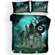 thumbnail image 1 of Juego de funda nórdica, juego de fundas de almohada para cama de matrimonio, juego de edredón de microfibra, estampado 3D Dream Forest (3 piezas), castillo, 1 of 4