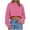 Pink, variant on Women's Cropped Sweatshirt Casual Long Sleeve Crop Top Crew Neck Oversized Sweatshirt Army Green 2XL