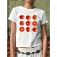 thumbnail image 4 of Yunliwuli Women's Summer Casual Short Tops Short Sleeve Crewneck Fashion Pattern Print Baby Tees, 4 of 9