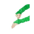 thumbnail image 4 of INSPIRE CHIC Women's Fingerless Sleeves Elbow Long 1920s Satin Gloves with Finger Loop One Size Green, 4 of 6