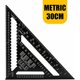 thumbnail image 1 of 30CM Metric Professional Triangle Protractor Aluminum Alloy Triangle Ruler Stop Angle Measuring Tool, 1 of 5