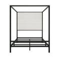 thumbnail image 6 of Euroco Metal Queen Size Canopy Bed with Upholstery Headboard, Black, 6 of 8