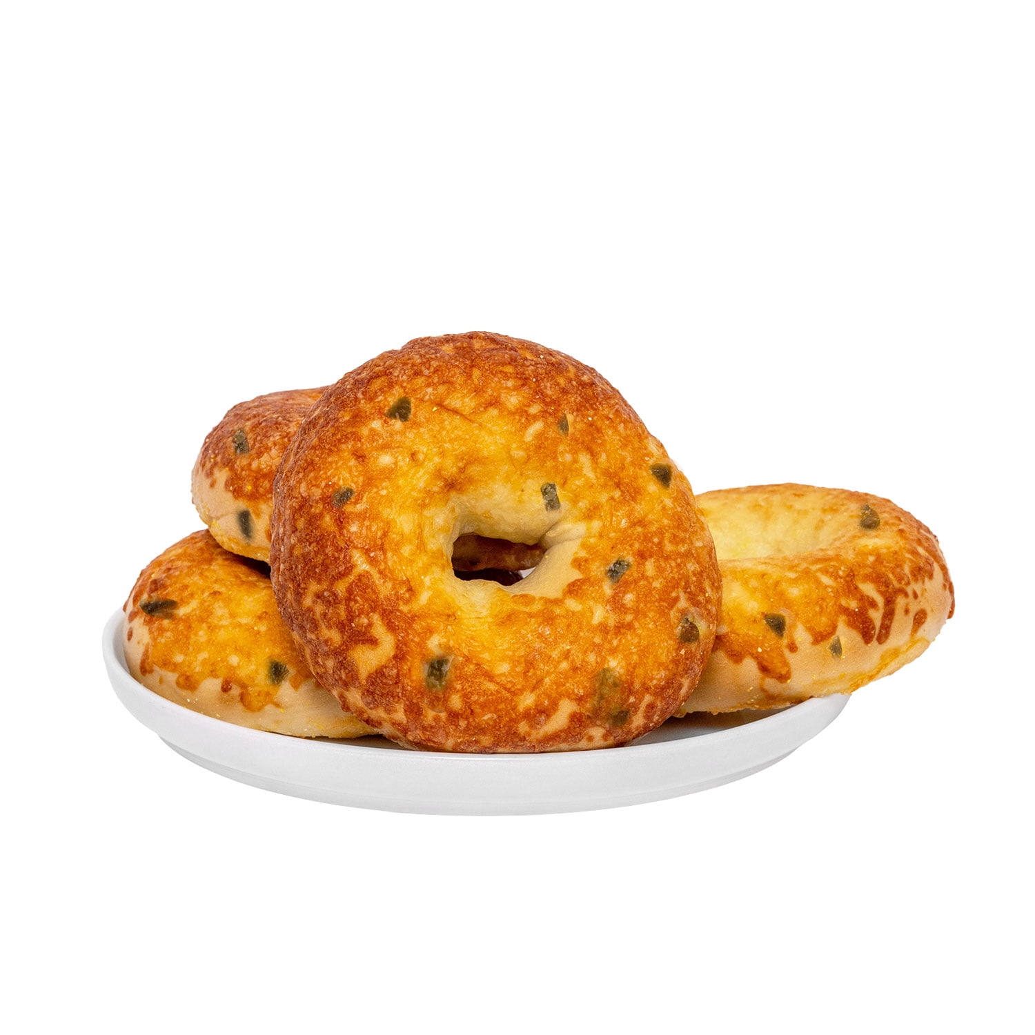Marketside Fresh Jalapeno Cheddar Bagels, Wheat and Barley Flour, Shelf-Stable, 18 oz, 4 Count