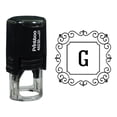 thumbnail image 1 of Printtoo Alphabet G Monogram Initial Square Swirl Border Self Inking Rubber Stamp Office Stationary, 1 of 7