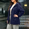 thumbnail image 6 of FNFYFH Plus Size Rain Jackets for Women Waterproof Hooded Rain Coats Softshell Hiking Jacket with Pockets, 6 of 10