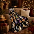 thumbnail image 3 of Whimsical Costume Dogs Halloween Print, Playful Pet Portrait Pattern, Warm Flannel Blanket for Living Room and Bedroom, Dog Lovers Halloween Gift, Pet Lover Home Decor, 3 of 9