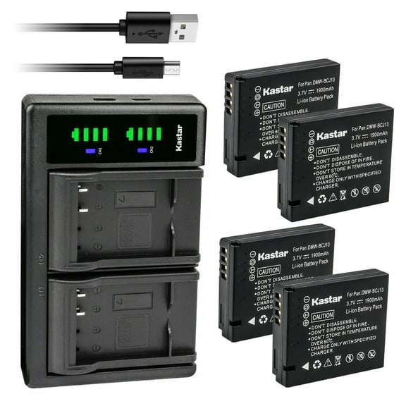 Kastar 4-Pack Battery and LTD2 USB Charger Replacement for Panasonic Lumix Lumix DMC-LX7W, DMC-LX5, Lumix DMC-LX5GK, Lumix DMC-LX5K, Lumix DMC-LX5W, Lumix DMC-LX6, Lumix DMC-LX6W, Lumix DMC-LX7 Camera