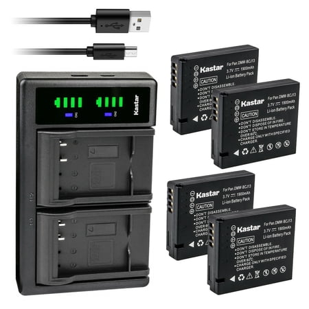 Kastar 4-Pack Battery and LTD2 USB Charger Replacement for Leica BP-DC10 BP-DC10-E BP-DC10-U Battery Leica BC-DC10 Charger Leica D-Lux 5 Leica D-Lux 6 Digital Camera