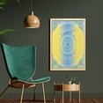 thumbnail image 2 of Blue and Yellow Wall Art with Frame, Ombre Mandala Design Tribal Chinese Esoteric Pattern Mystic Universe Print, Printed Fabric Poster for Bathroom Living Room, 23" x 35", Blue Yellow, by Ambesonne, 2 of 2
