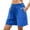 Blue, variant on BRGZLK Shorts for Women Summer Loose Stretchy Wide Leg Shorts Elastic Waist Motion Shorts with Pocket Blue L