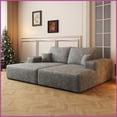 thumbnail image 6 of 74.8" Modern Plush Corduroy Sofa Bed – No Assembly Required for Living Room & Bonus Room, 6 of 7