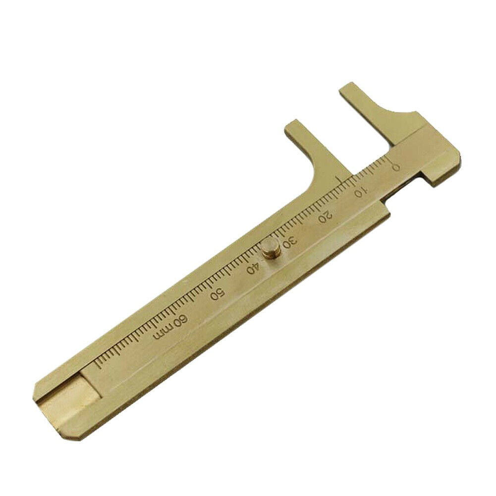 Tool Caliper Portable Pocket Home Workshop 4 inches Brass Vernier Ruler 