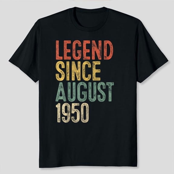 Legend 1950 75th Birthday Gifts for Men Women 75 Year Old T-Shirt Unisex, Sizes S-5XL, Tbun